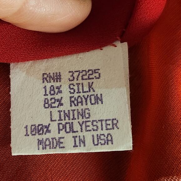 Gala Collection Red Floral Velvet Burnout Dress  Women’s SZ M Vintage 1990’s - Picture 13 of 15